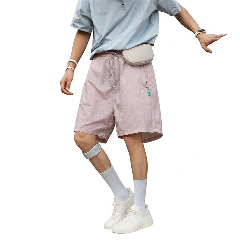 ハーフパンツ メンズ レディース 男女兼用 吸汗速乾 接触冷感 五分丈 軽量 短パン ウエストゴム ゆったり アウトドア キャンプ 水陸両用｜NatsuShop 店