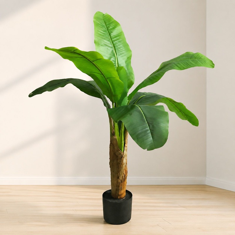 人工観葉植物 バナナツリー 120cm 大型 リアル バナナの木 観葉植物 フェイクプランツ 鉢植え 室内 枯れない 本物そっくり 北欧風 インテリア おしゃれ 飾り 部屋 リビング 玄関 置物 手入｜NatsuShop 店 8,724円