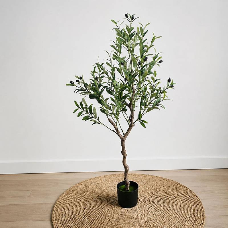 人工観葉植物 オリーブの木 高さ120cm 鉢植え 本物そっくり リアル フェイクツリー 水やり不要 枯れない 室内 リビング 玄関 オフィス 部屋 店舗装飾 新築祝い|NatsuShop 店