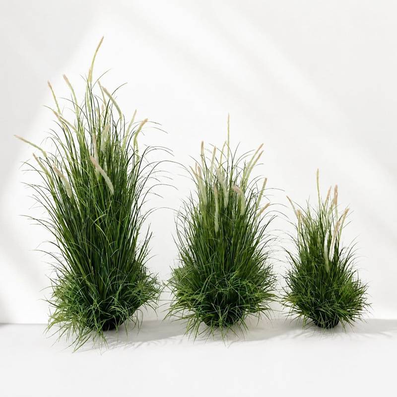 人工観葉植物 フェイクプランツ ねこじゃらし 北欧風 ナチュラル リアル質感 ボリューム草むら 造花草むら お手入れ簡単 室内装飾 玄関 リビング 撮影小道具 店舗ディスプレイ 置物 アレンジメント｜NatsuShop 店