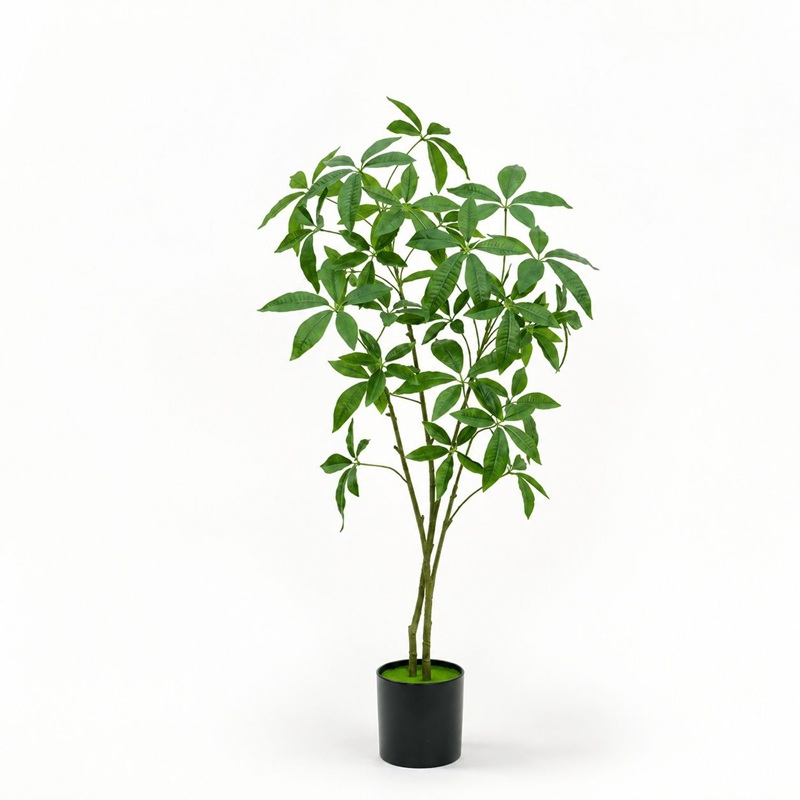 人工観葉植物 パキラ 高さ120cm 大型 フェイクプランツ 本物そっくり 枯れない 水やり不要 世話いらず インテリア 飾り リビング 玄関 オフィス 開店祝い｜NatsuShop 店