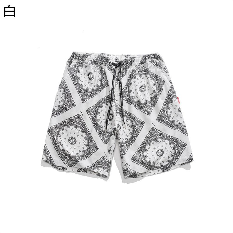 ショートパンツ メンズ 五分ズボン 春夏着 ゴルフパンツ 総柄 ウエストゴム 快適 軽快 汗染み防止 蒸れにくい ゆったり コーディネイト 中華風 ヒップホップ カジュアル 街着 アクティブ
