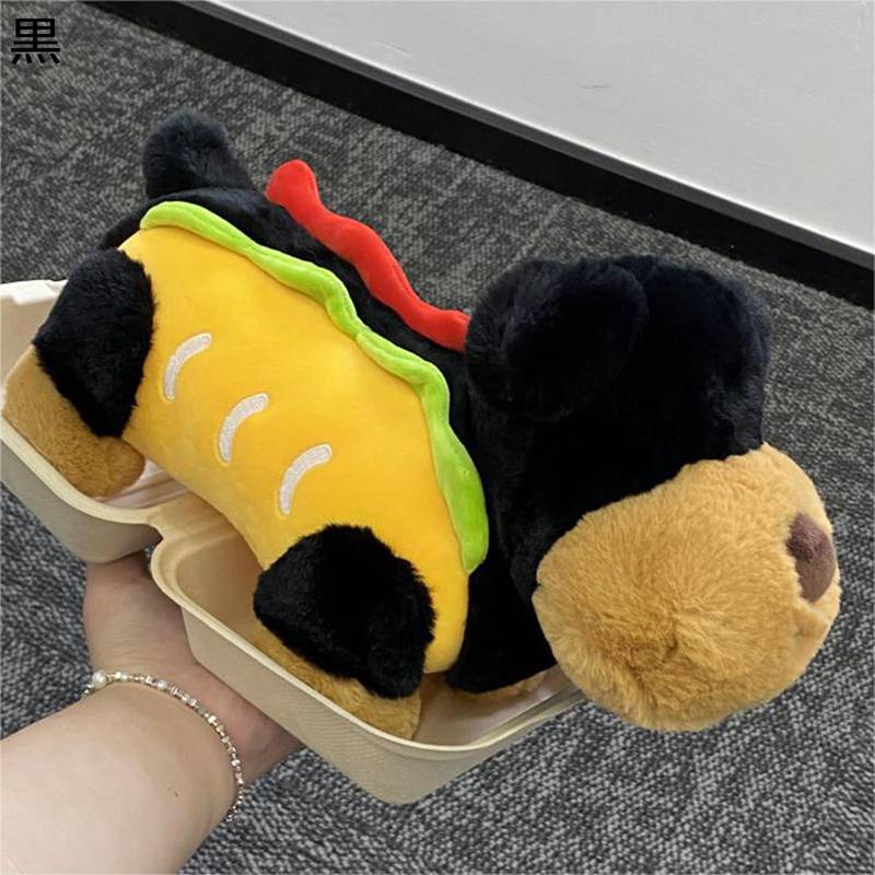 ホットドッグ いぬ ぬいぐるみ 面白い デザイン性 おもちゃ 抱きまくら 添い寝枕 かわいい 萌え萌え キュート 柔らかい もふもふ フワフワ もちもち 癒しグッズ お誕生日 クリスマス 女の子