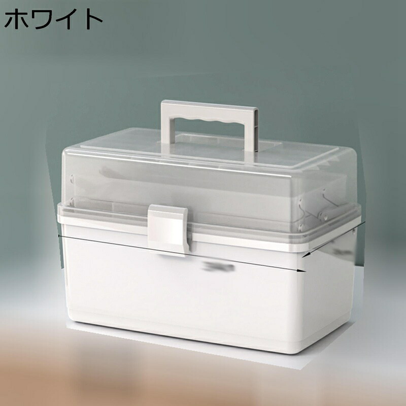 救急箱 薬箱 3層折り畳み式 救急ボックス 薬入れケース 大容量 クリア蓋 密封防水 持ち運び便利 おしゃれ 災害用くすりばこ・裁縫箱・工具箱・小物入れ 多機能薬ケース 工具箱 道具箱 裁縫箱