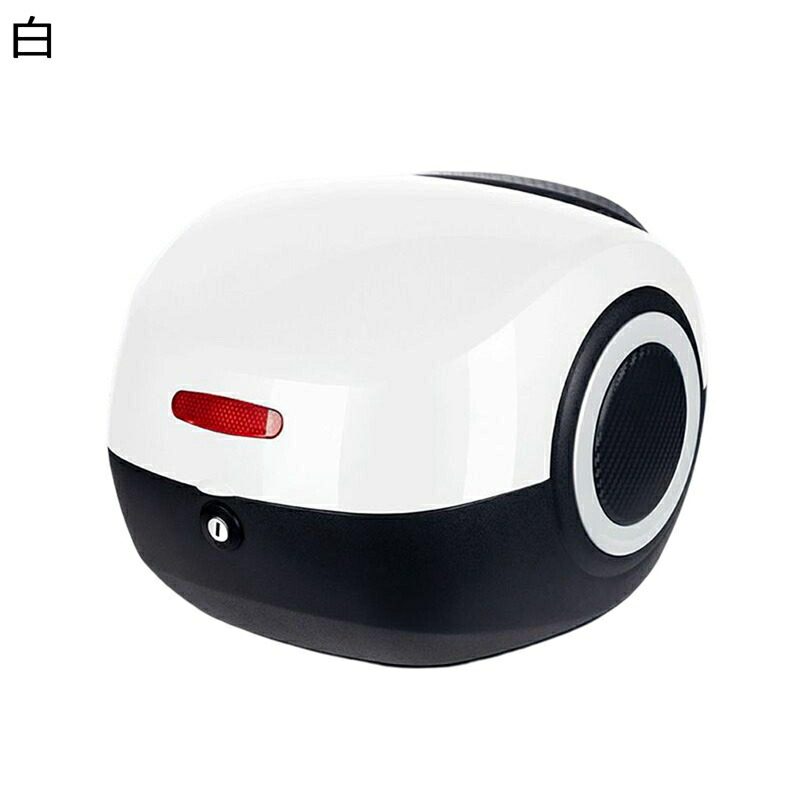 トップケース リアボックス バイク用ボックス リアケース 汎用ベース付き 簡単脱着 おしゃれ 着脱簡単 ヘルメット収納 防犯対策用 ロック 反射板 夜間安全 原付 スクーター 防水 耐衝撃|NatsuShop 店