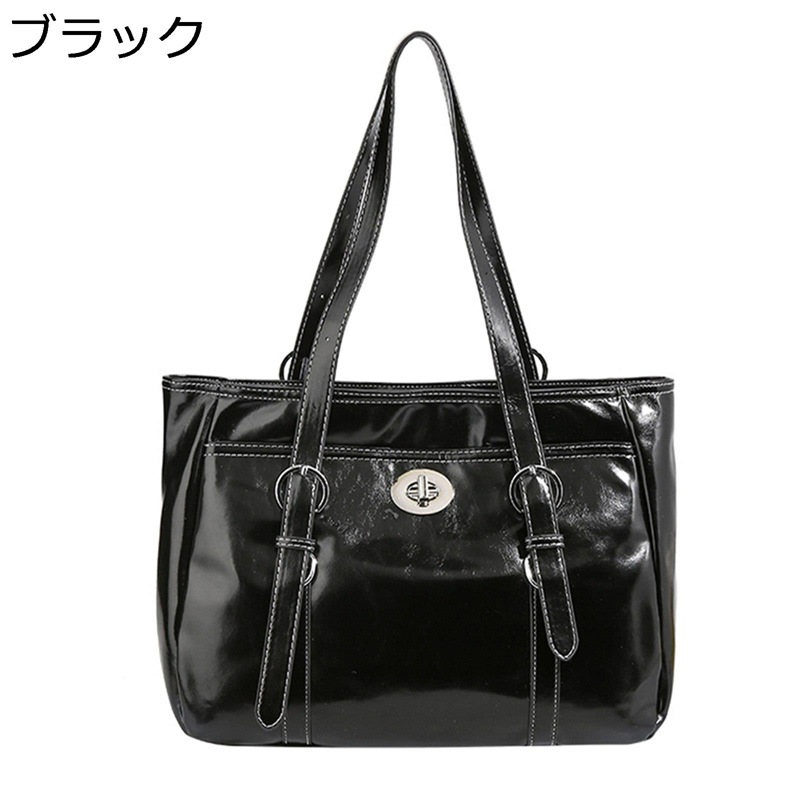 レディース トートバッグ ハンドバッグ 前ポケット ショルダーバッグ ファスナー付き 肩掛けバッグ 手提げ袋 大きめ ベルト付き A4対応 収納力 丈夫 シンプル 個性的 カバン パーティー 花火大会