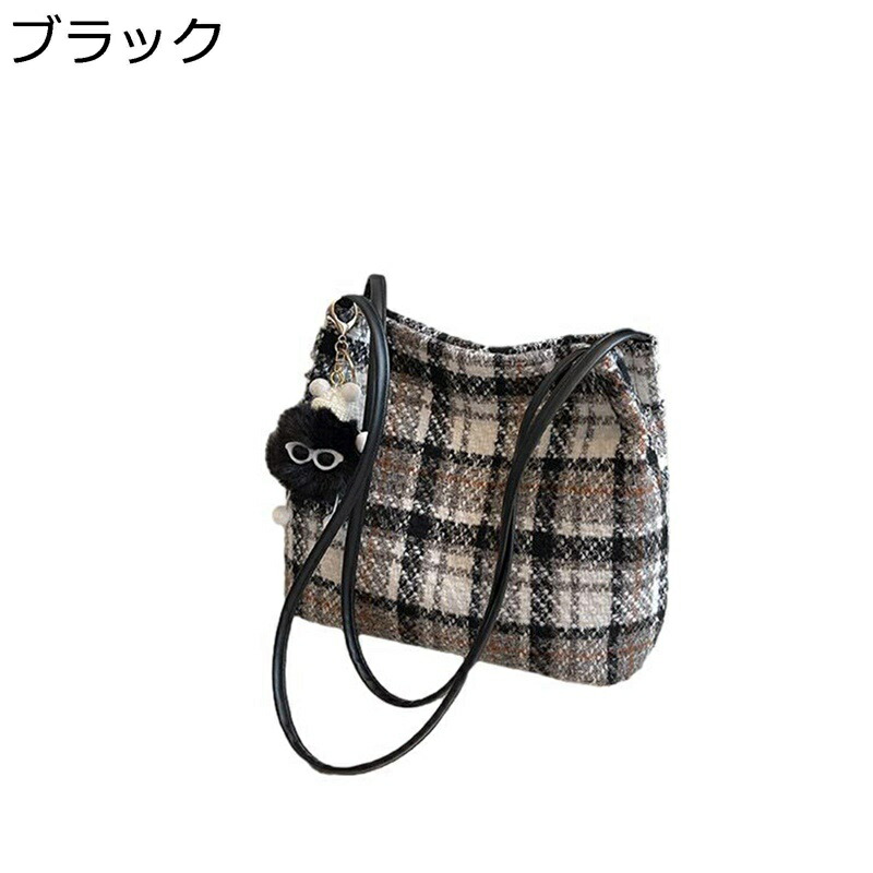 キャンバストート チェック柄 トートバッグ レディース チャーム付き ショルダーバッグ エコバック 手提げバッグ ボタン 通勤バッグ 肩掛けバッグ 大容量 軽い オシャレ トレンド カバン おでかけ プレゼント OL
