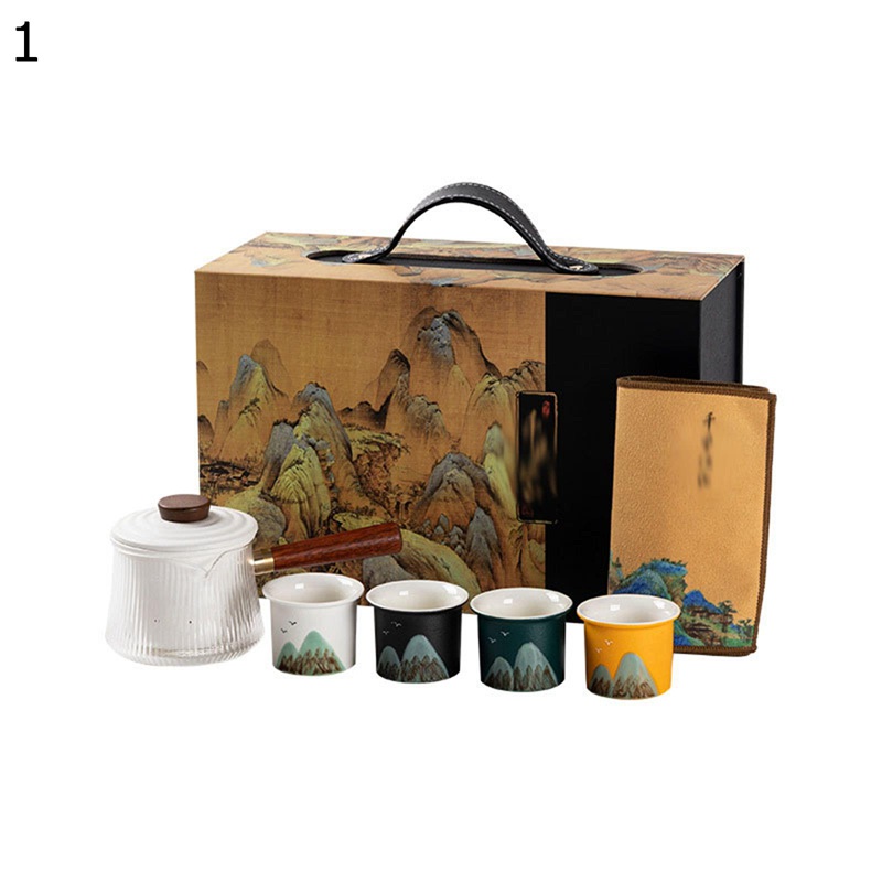 茶器仕かける 瀬戸もの ティーポット急須 7個仕かける 茶器 山海柄 茶皿 持っていく用茶具 マルチ キャリングケース付き添い人 カンフーカップ 耐熱玻璃 御茶西洋手ぬぐい ティーポット仕かける 茶の葉 茶葉 草本御茶 和風 格好のいい
