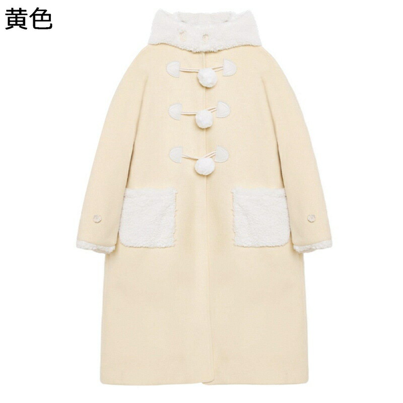 ファーコート レディース ラシャコート ロング もこもこ 春秋冬 保温性 かわいい 上品 トレンチアウター 体型カバー フェミニン 着痩せ コーディネート お出かけ 女子会 女の子 通勤通学 無地
