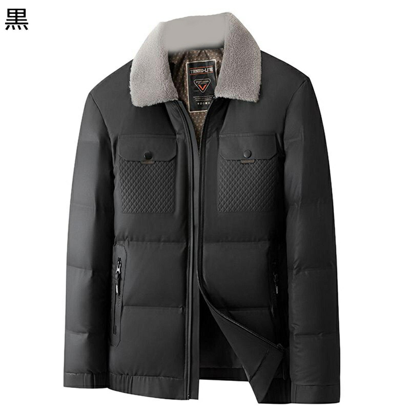 ダウンジャケット?メンズ?ダウンコート ショート丈 ダウンブルゾン 冬服 厚手?防寒防風?温か 90ダウン ファスナーポケット アウターコート 室外 散歩 ウォーキング 純色 コーデやすい 通勤通学