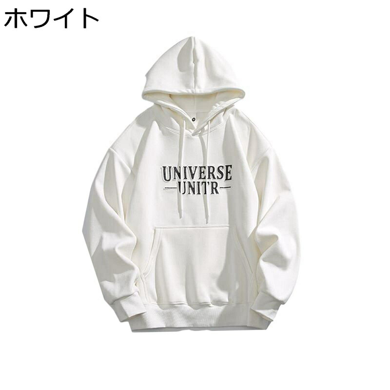 パーカー メンズ ボンネット付き添い人パーカー ティーシャツ 歳月冬 朦々たる 薄ボア 生あたたかい 保温 アメリカン 格好のいい 水茎の跡 字母柄 ゆったり 厚地の外套大きさ カンガルー衣嚢 表どおり 心地よい