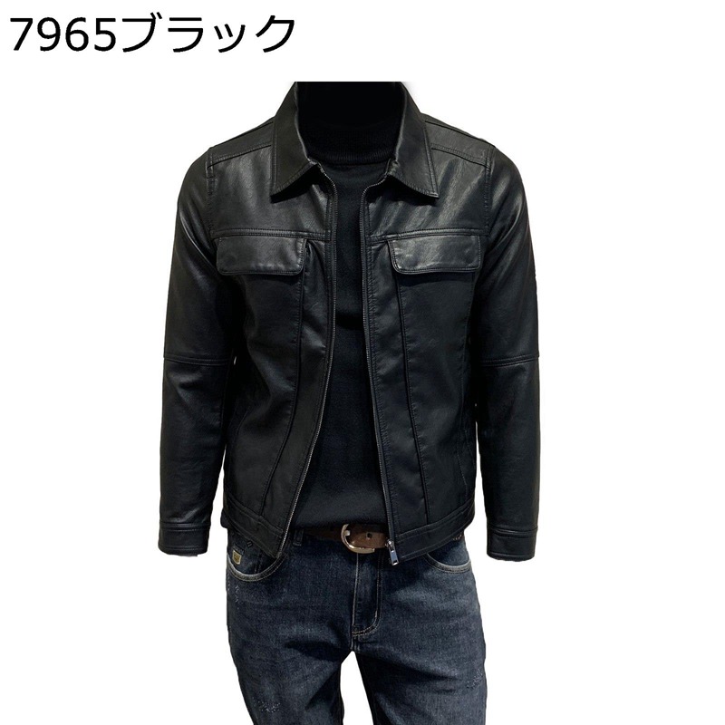 バイク ジャケット 革ジャン 秋冬 春 ライダースジャケット 裹起毛 メンズ レザージャケット ジャンパー 大きい 革ブルゾン アウター 厚手&薄手 ジップアップ 防寒 皮ジャン 革ジャケット スリム ライダース｜NatsuShop 店