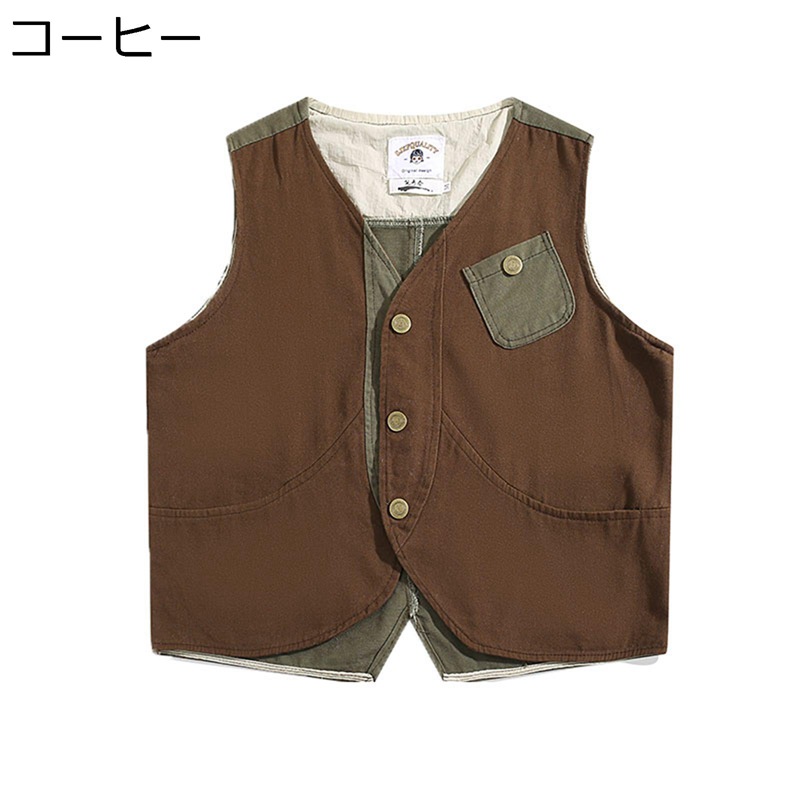 カメラマンベスト ジレ メンズ 袖なし 夏秋用 ポケット付き 切り替え レトロ 作業服 多機能 メッシュベスト 釣り用 撮影用 アウトドアフィッシング キャンプ レジャー ゆったり おしゃれ 前開き 防風