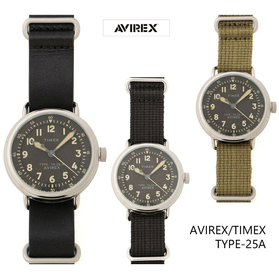 AVIREX アヴィレックス AVIREX / TIMEX TYPE-25A アヴィレックス 五分五分メックス MIDGET ミジャット ミリタリーウォッチ 7835973002 ￥33,000