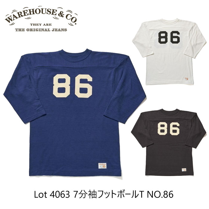 WAREHOUSE \u0026 CO. 御召しもの住み家 7分袖蹴球T NO.86 Lot 4063 ￥11,110