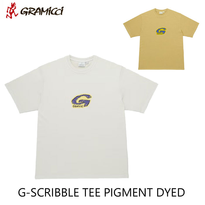 Gramicci グラミチ G-SCRIBBLE TEE PIGMENT DYED G6SU-T105 Gスクリブル Tシャツ ピグメントダイ UNISEX ユニセックス ￥9,900｜Natty store