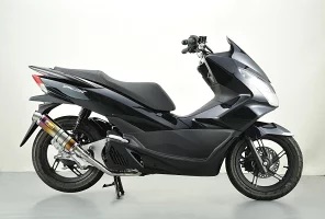 【国内メーカー Realize】 ホンダ PCX125 / 150 ( JF28後期 / JF56/ KF12/KF18 ) eSPエンジン Realize 製 ブリンク SUS マフラー チタン サイレンサー 説明書付　バイク パーツ カスタム PCX JF28 JF56 KF12 KF18 リアライズ 国産 日本製 Made in Japan