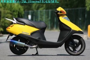 Realize スペイシー100 バイクマフラー BC-JF13 22Racing SUS ステンレス マフラー バイクパーツ フルエキ フルエキゾースト カスタム パーツ ドレスアップ 交換 社外品 説明書付 リアライズ ホンダ SPACY100|Nattyworks店