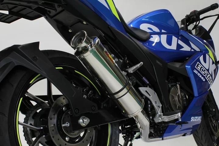 【 Realize ジクサー250 ジクサーSF250 バイクマフラー 8BK-ED22Y 2BK-ED22B 22Racing ステンレス マフラー 】 シルバーカラー バイク用品 バイクパーツ フルエキゾースト カスタム パーツ ドレスアップ 交換 社外品 説明書付 重低音 リアライズ スズキ GIXXER250