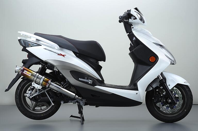 【国内メーカー Realize 】 ヤマハ シグナスX 125 台湾５期 (LPRSE461 RKRSE462 SE465 SE371 ) 2007年～2014年モデル O2センサー対応 説明書付き リアライズ イグジスト マフラー チタン サイレンサー バイク カスタム パーツ CYGNUS-X シグナス 日本製 国産 Made in Japan