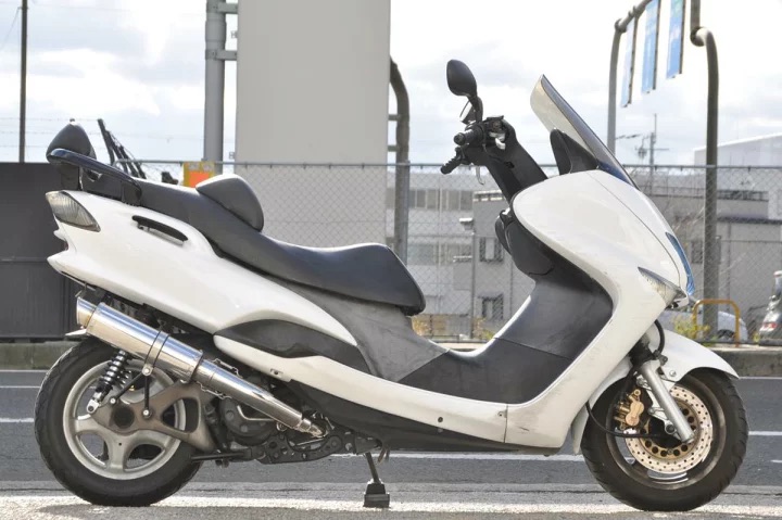 【国内メーカー HMS 製】ヤマハ マジェスティ125 (5CA) キャブ車・FI車共通 M-DX ステンレス マフラー SUS サイレンサー カスタム パーツ バイク MAJESTY125 5CA マジェスティ マジェスティー マジェ コマジェ