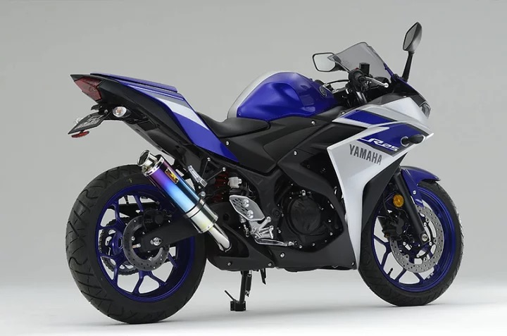 【国内メーカー Realize】 YZF-R25 YZF-R3 ( JBK- RG10J / EBL- RH07J ) Realize 製 アリア スリップオン マフラー チタン サイレンサー カールエンド (Type C) 2014年～2017年モデル対応 説明書付 YAMAHA YZF R25 R3 バイク カスタム リアライズ 日本製 国産 Made in Japan