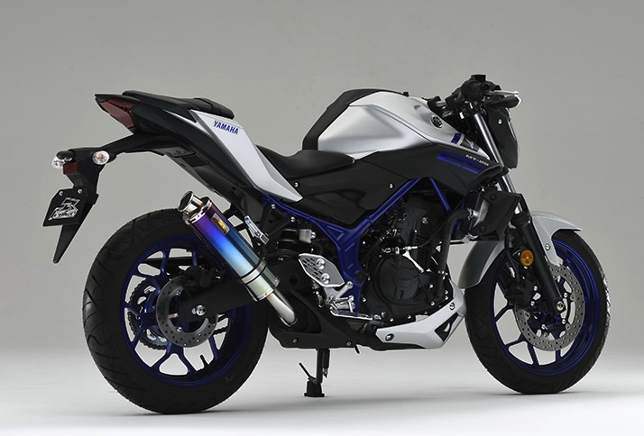 【国内メーカー Realize】 ヤマハ MT-25 MT-03 ( JBK-RG10J/ RH07J) Realize 製 アリア スリップオン マフラー チタン サイレンサー カールエンド (Type C) 2015年~2017年モデル 説明書付 YAMAHA MT25 MT03 RG10J RG07J カスタム リアライズ 日本製 国産 Made in Japan|Nattyworks店