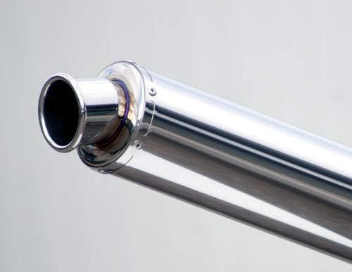 【国内メーカー】 Realize 汎用サイレンサー 90φ×420mm 差込径 60.5φ カールエンド Type C ステンレス バイクマフラー スリップオンマフラー 交換用 取付け簡単 オートバイ排気管 エキゾーストパイプ マフラーパイプ ドレスアップ リアライズ バンド付属 701-002-02