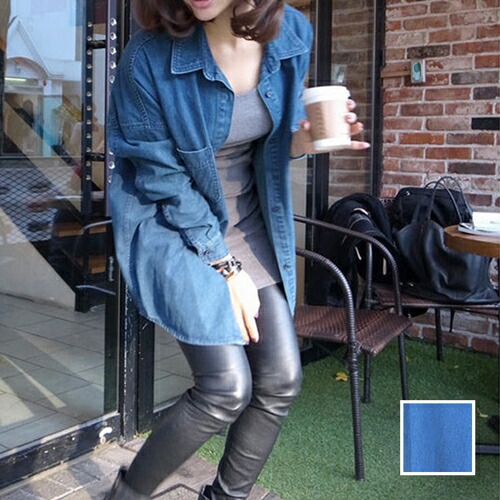 注疏で授与 韓国 モード レディース トップス ブラウス ティーシャツ 韓国 秋 ウィンター 非公式 お取り寄せ Ptx3857 オルチャン ファッション コーデ 質素 定番 セレカジ お代 30代 40代 21 長袖 ドレープ A途 デニム ダンガリー Foxunivers Com