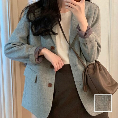 素晴らしい レビューでプレゼント 韓国 ファッション レディース アウター ジャケット 韓国 秋 冬 カジュアル お取り寄せ Ptxl9 オルチャン ファッション コーデ シンプル 定番 セレカジ 代 30代 40代 22 テーラード シングルボタン シック プレーン お歳暮