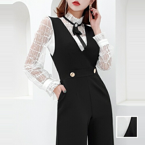 レビューでプレゼント 韓国 夏 お取り寄せ パンツスーツ ファッション レディース ブライダル 春 パーティー お呼ばれセットアップ パーティードレス