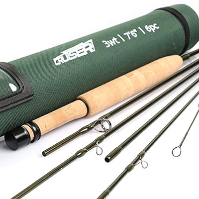 Cruiser フライフィッシングロッド; 3wt 7\u00276 \u0027\u0027 6天下太平、IM10炭素空白文字、AA品位木管居敷き 飛球極点 (8\u00274wt, 緑であること)