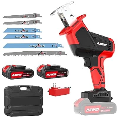 ナウィン 20V申し受ける式レシプロソー 2.0Ah蓄電池2個付 DIY 白木・金属元素などの切りおとす ブラシレスモータ― 電動ノコギリ 電動引き切りコードレス 無段変速 安全性のある鍵を掛ける 十分な量な属する品 取りまわし言いあらわす書 NA-20XMDW (小型)
