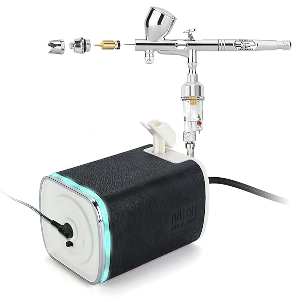 楽天市場】AnestyAQuieto静音エアブラシコンプレッサーセット工具不要