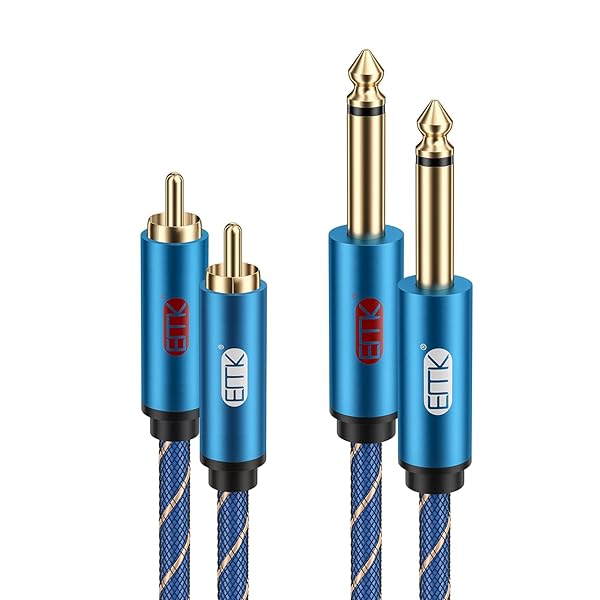 楽天市場】6.35mm rca 変換ケーブル VANAUX rca フォン ケーブル 2x6