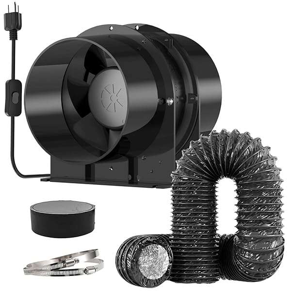 ダクトファン 150mm 排気セット 換気扇 ダクト用換気扇 風量333?/h 中間取付 スイッチ付き HA1751B1HL