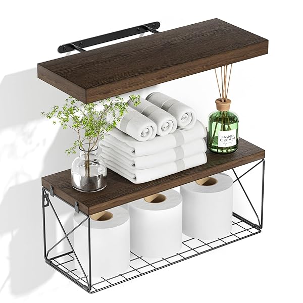 楽天市場】ウォールシェルフ 3段 ウォールラック 木製 ロープ棚 壁