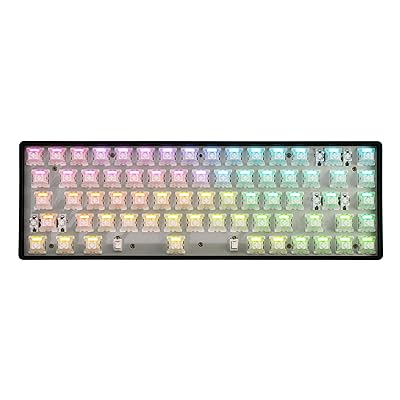 G65 ラピッド銃の引き金 力学的鍵盤 磁気取り替えっこ 競り合い用 RGB パウダーコンパクト 65%大きさ 有線 68手がかり ベアボーン 手がかり旗がしらなし 黒いこと
