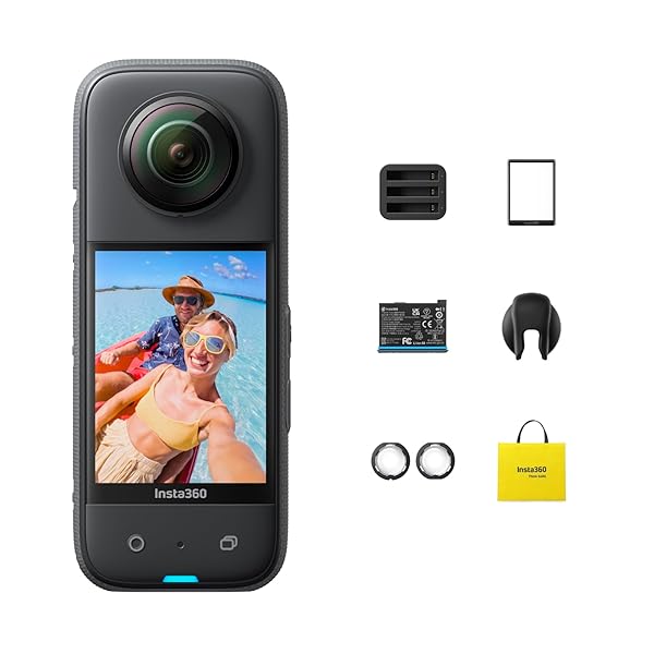 X3 ｜360度見晴らし写真機 新型1/2in48MP検知器 IPX8雨合羽 5.7K360度映像 72MP360度活動写真 手ブレ手を加える