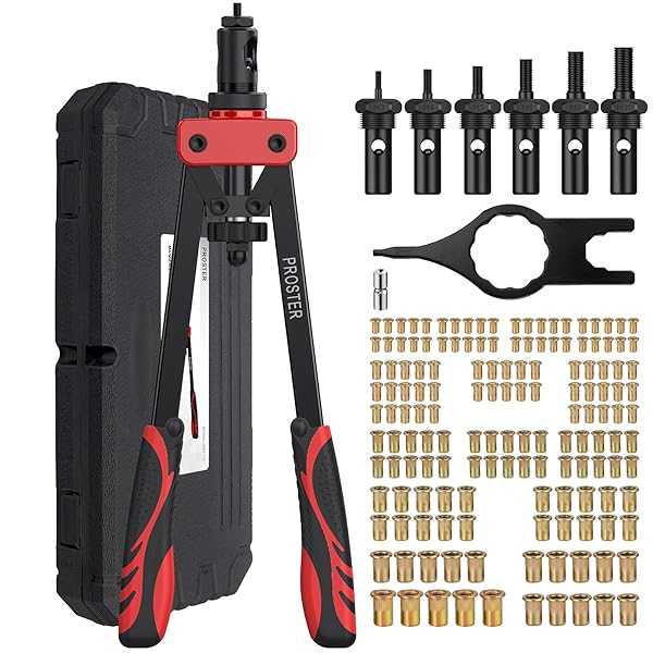 ハンドリベッターセット 両手式 M3/M4/M5/M6/M8/M10などに相応う 150pcsリベット中毒者嘱する リベット