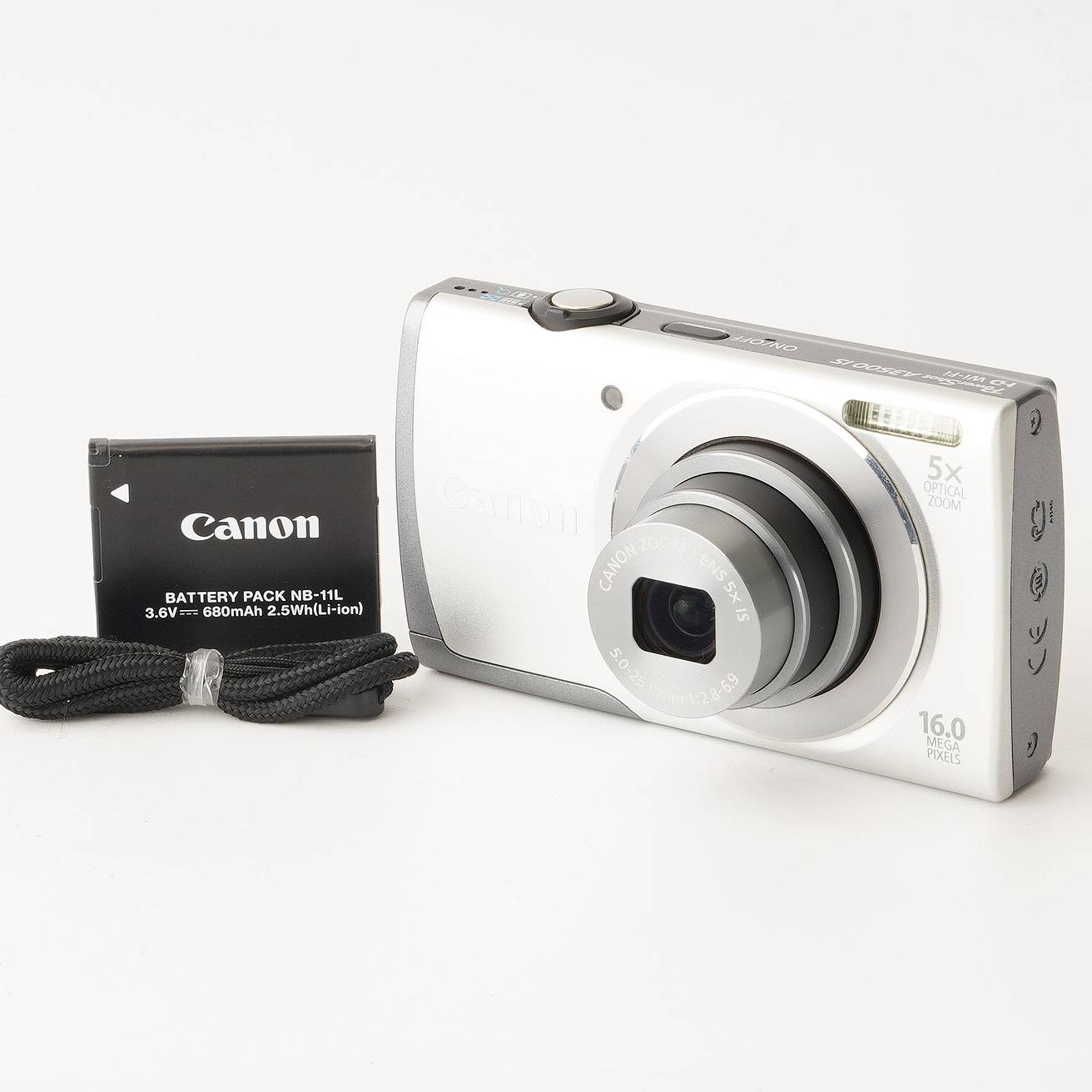 キヤノン Canon PowerShot A3500 IS しろがね色 5x 光学望遠レンズ