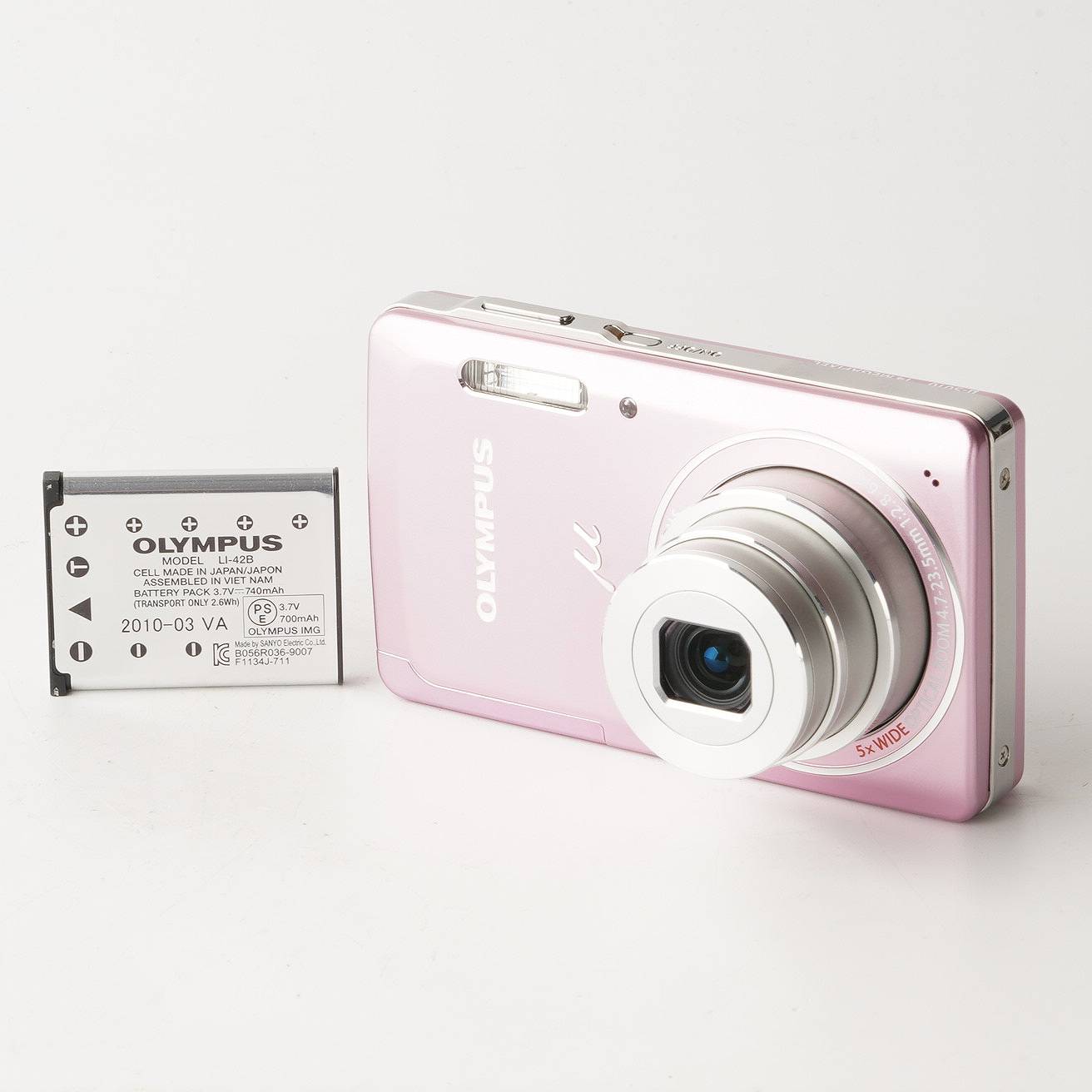オリンパス Olympus μ mju 5010 サクラ色 5x 広角 光学望遠レンズ