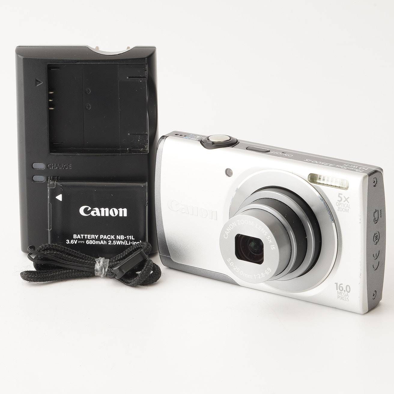 キヤノン Canon PowerShot A3500 IS しろがね色 5x 光学望遠レンズ