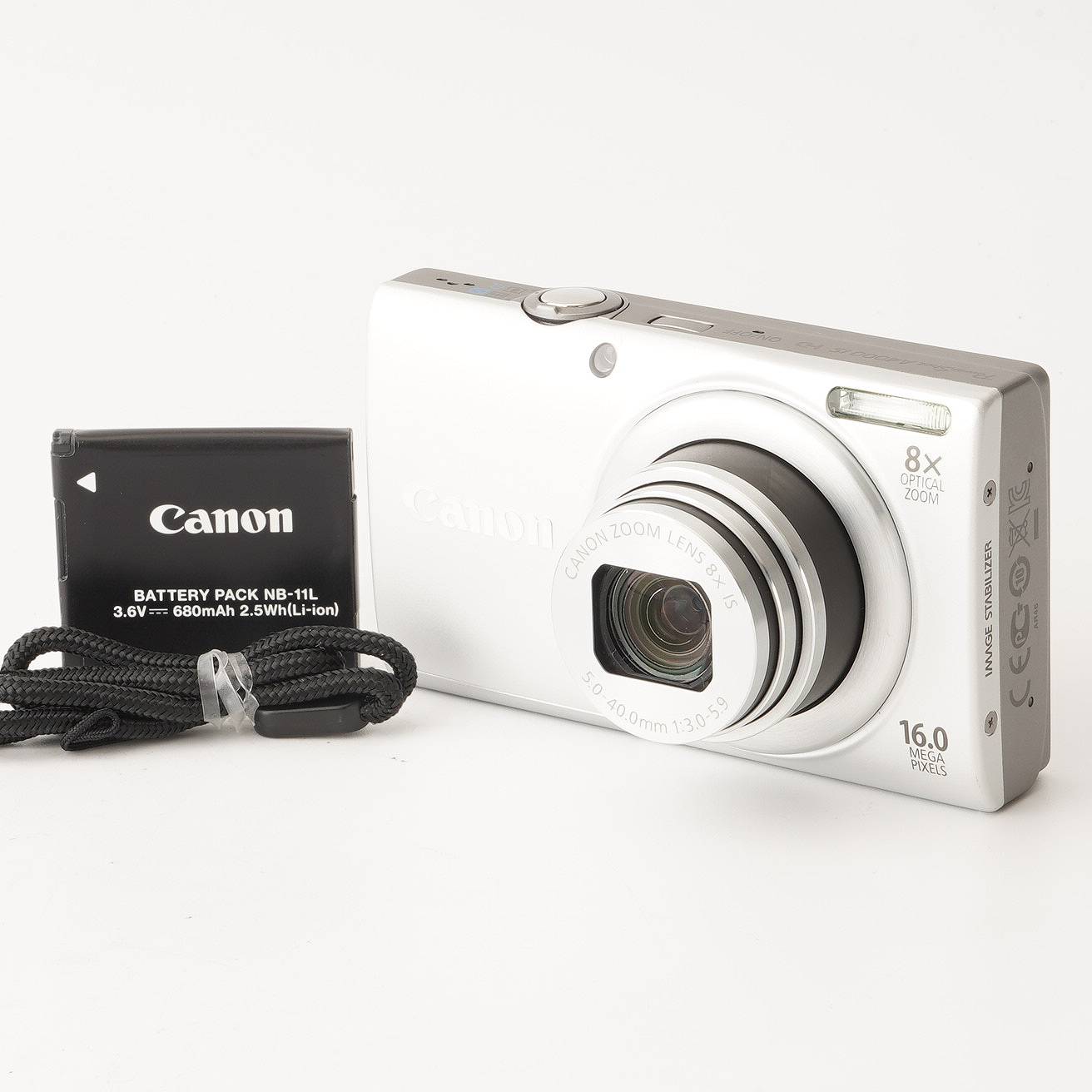 キヤノン Canon PowerShot A4000 IS しろがね色 8x 光学望遠レンズ