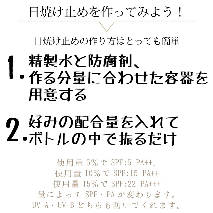 楽天市場 化粧品原料 日焼け止めベース 10ml ナチュラス