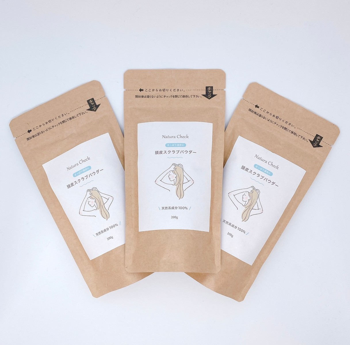 楽天市場 エチケットを大切にする女性 頭皮のにおいが気になる方に天然系成分100 頭皮スクラブパウダー 重曹 無添加無香料 無着色 防腐剤不使用 お得な3個セットnatura Check ナチュラチェック Natura Check ナチュラチェック