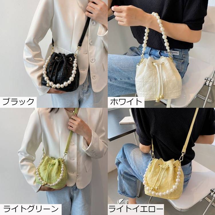 4color バッグ Bag ミニバック バック チェーンバック ショルダーバック 鞄 かばん パールチェーン