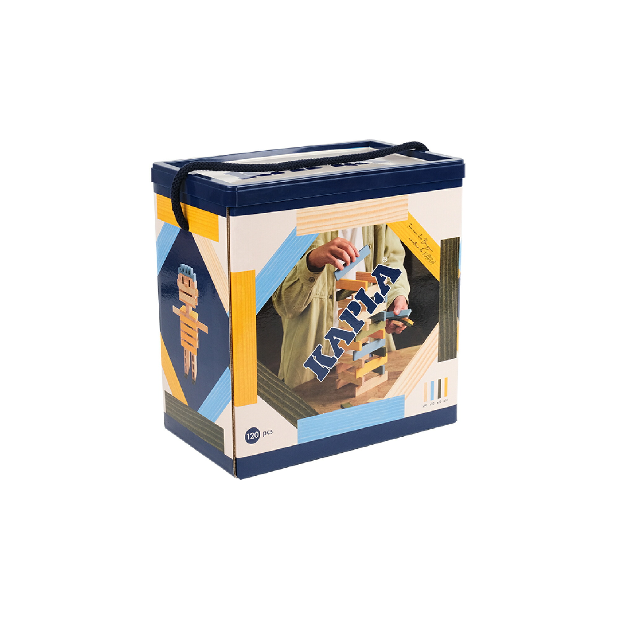 カプラ　KAPLA 木製積み木 約200ピース　& アートブック 青 KAPLAアートブック＜青＞ | カプラジャパン オンラインショップ