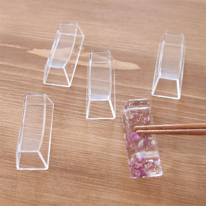 まとめ割【20点セット】アクリル箸置きキット(カーブ型)※アクリル本体のみ(オイル、花材の付属無し)