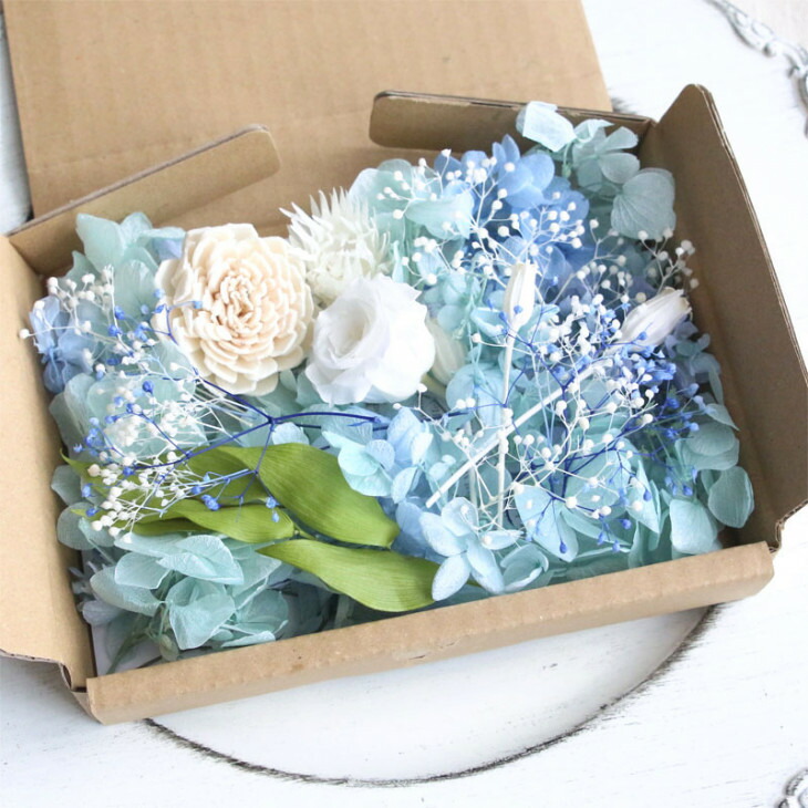楽天市場】青系 ドライフラワー プリザーブドフラワー 花材詰め合わせ